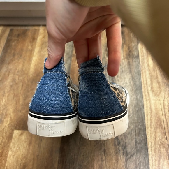 Gypsy Jazz Leopard & Denim slip on sneakers - Picture 2 of 3